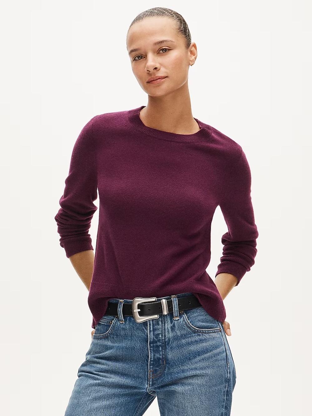 $148 J.Crew Cashmere Classic-fit Crewneck Sweater, worn once, M Medium - Picture 3 of 11